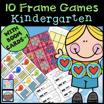 Preview of Ten Frame Games Kindergarten for Spring | Kindergarten Math Games