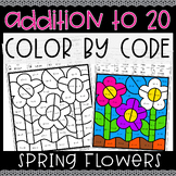 Spring Addition to 20 Color by Code Worksheet DOLLAR DEAL