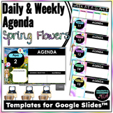 Spring Flowers April Daily & Weekly Agenda Template for Go