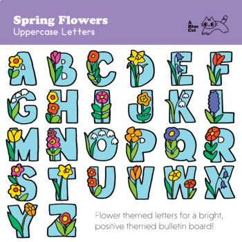 Wildflower Bulletin Board Letters, Lettering