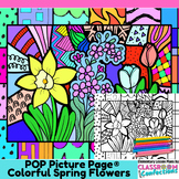 Spring Flowers Coloring Page Fun Spring Pop Art Coloring A