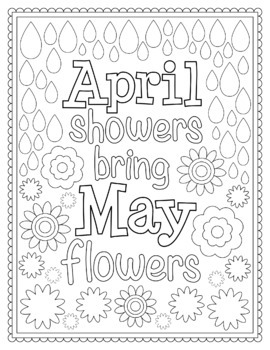 Spring Flowers Coloring Sheets - 5 Designs by Surri Digital | TpT