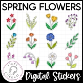 Spring Flowers Digital Stickers Speech Therapy Reinforceme