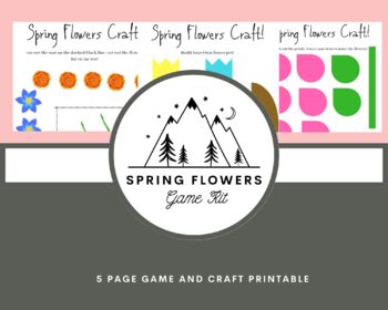 Preview of Spring Flowers Game Kit | Scissor Skills | Fine Motor Skills | Pre-K to 2nd