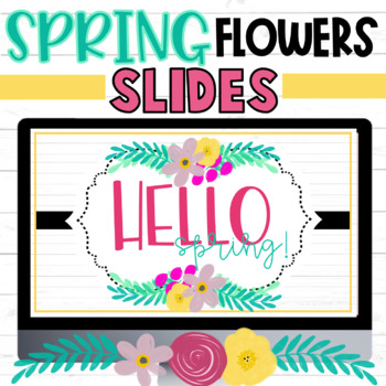 Preview of Spring Flowers Morning/Daily Work Slides