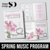 Spring (Flowers Music Notes) Music Concert Program