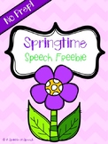 Spring Flowers Speech Freebie