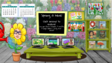 Spring Flowers Themed Bitmoji Virtual Classroom Template -