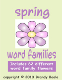 Spring Flowers Word Families - 62 different word families