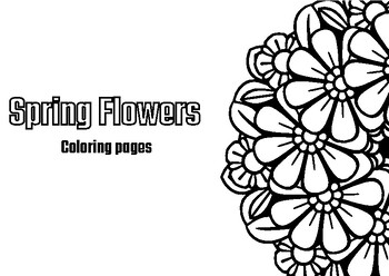 Preview of Spring Flowers coloring pages