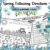 Spring Following Directions Speech and Language Listening 