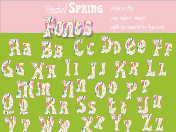 Preview of Spring Font image alphabet package
