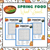 Spring Food Word Search | Spring Time Activities