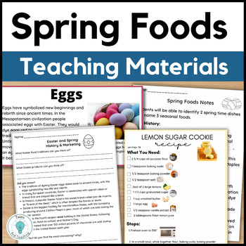 Preview of Spring Foods Easter Foods Activities for Culinary Arts and FACS - FCS - CTE