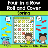 Spring Four in a Row Addition Game Math Center Roll and Add