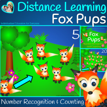 Preview of Forest Animal Counting Fox Math Number Recognition