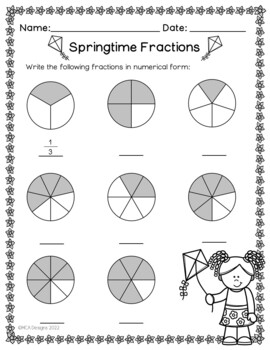 Spring Fractions by MCA Designs | Teachers Pay Teachers