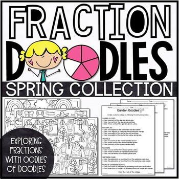 Preview of Spring Fractions Activities | Spring Color by Number Math