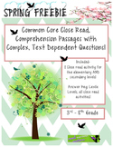 Spring Freebie - Close Read Selections for Elementary and 