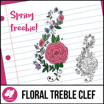 Preview of Spring Freebie!  - Floral Treble Celf