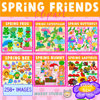 Preview of Spring Friends Clipart Bundle {Cute Spring Clip Art}