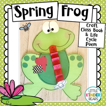 Preview of Spring | Frog Craft and Life Cycle Poem
