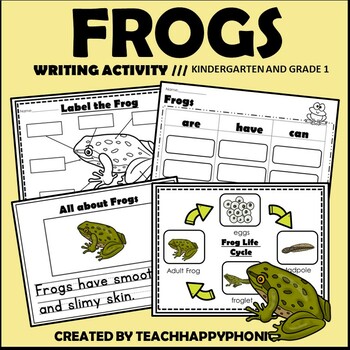 Preview of Spring Frog Writing theme Activity with Informative Prompt