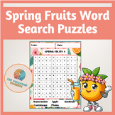 Spring Fruits Word Search Puzzles | Seasonal fruits Vocabu