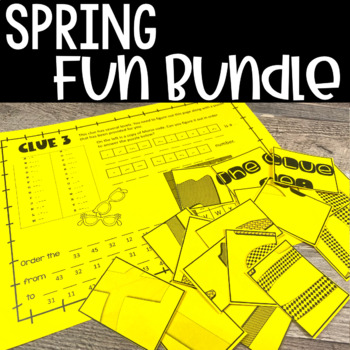 Preview of Spring Fun Bundle | Escape Room | Coordinate Graph | Differentiated