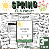 Spring Fun ELA Activities Packet (3rd Grade)- Early Finish