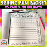 Spring Fun Packet | Spring Worksheets | Spring Activities 
