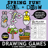 Spring Fun Roll and Draw Game Sheets | NO PREP Drawing Activities
