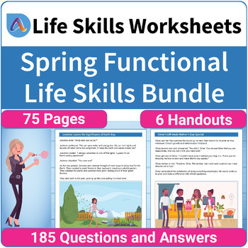 Preview of Spring Functional Life Skills Bundle for Middle & High School Special Education