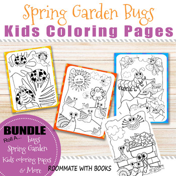 Preview of Spring Garden Bugs - Kids Coloring Pages