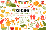 Spring Garden Clipart Bundle