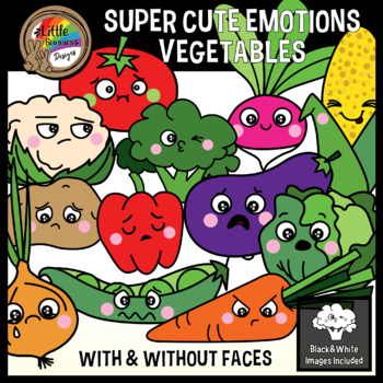 Spring Garden Clipart | Emotions and Feelings | Vegetable Faces - FREE