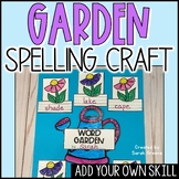 Spring Garden Craft for Spelling or Phonics (editable titl