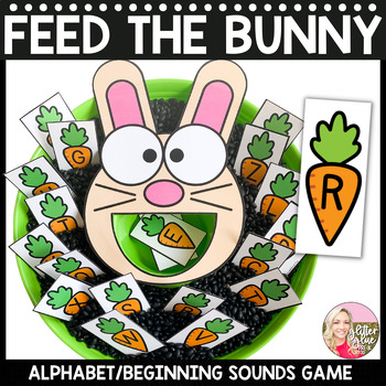Preview of Spring/Garden/Easter Literacy - Feed the Bunny - Preschool, Pre-K