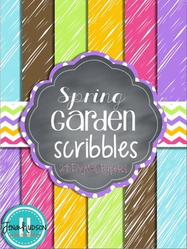 Preview of Spring Garden Scribbles ~ Digital Paper