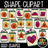 Spring Garden Vegetable Seed Shapes Clipart with 17 2D SHA
