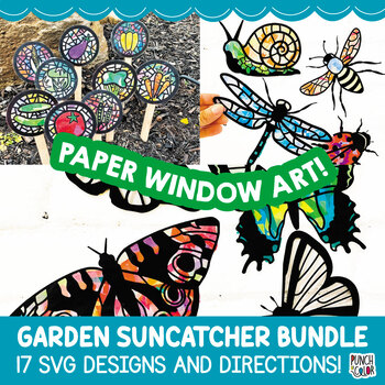 Preview of Spring Gardening Preschool Craft Bundle | Butterflies, Insects, Garden Markers