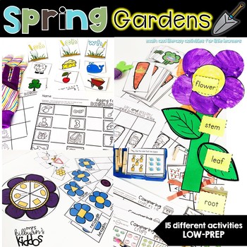 Preview of Spring Gardens {Math and Literacy activities}