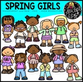 Spring Girls Clip Art Set {Educlips Clipart}