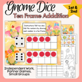 Spring Gnome Dice Addition Math Fact Fluency Ten Frame Cov