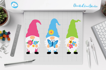 Download Spring Gnomes Svg Cut Files Gnome Spring Clipart Gnome With Flower Butterfly