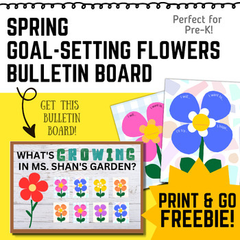 Spring Goal Setting Flowers FREEBIE - Perfect for Bulletin Boards! (Pre ...