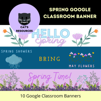 Preview of Spring Google Classroom Banner