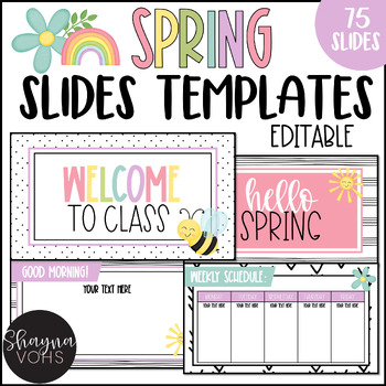 Preview of Spring Google Slides Templates - Daily Agenda