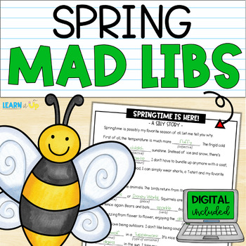 Preview of Spring Grammar Activity | Parts of Speech | Mad Libs