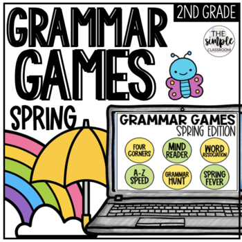 Preview of Spring Grammar Games for 2nd Grade Skill Review